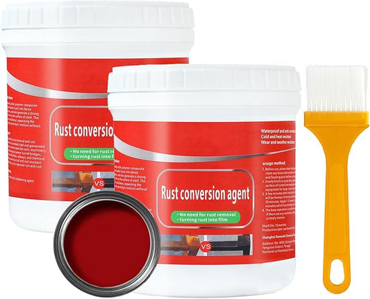 0.08 Gal Rust Remover for Metal, Rust Conversion Paint for Metal (Pack of 2,Red)