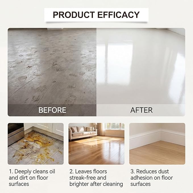 12pcs Floor Cleaner Tablets - Deep Clean Power, Multi-Surface Safe & Quick Dissolving for Tile, Vinyl, Hardwood | Fresh Lemon Scent | Compatible with Robot Mops & Wet/Dry Vacuums (12PC)