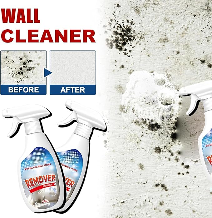 Highly Effective Removal Spray, Wall Cleaner Spray, Multi-Surface Cleaning Solution, Dirt, Dust And Stain Remover, Long-Term Protection, for Bathrooms, Kitchens, Tile, Fabric, Wood (2pcs)