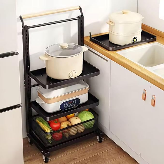 5 Tier Pan Lid and Baking Tray Storage Rack nizer for Kitchen Cupboard White