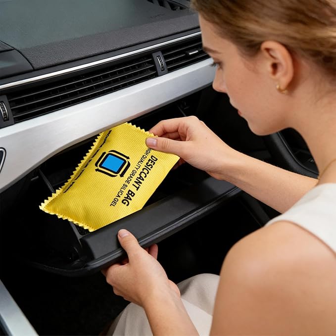 Auto Dampness Eliminator - Regenerable Silicone Granule Bag, Condensation Reducer, Spill Resistant Case | Interior Glass Clearer, Sedan SUV Truck Wardrobe Cellar Shed Apartment Boat Locker Marine