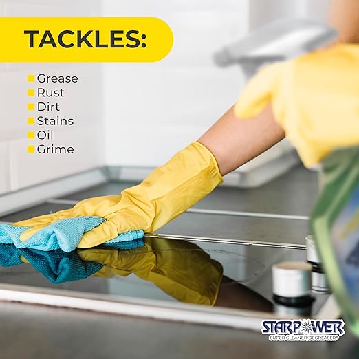 Stardust Complete Quick Response Cleaner Bundle - Wall Mount Kit with Cleaner/Degreaser, Screw Anchor, Zip Tie Mounts, Broom Head, 5-Quart Dispenser, Broom Handle, Dust Pan, (10) Disposal Bags