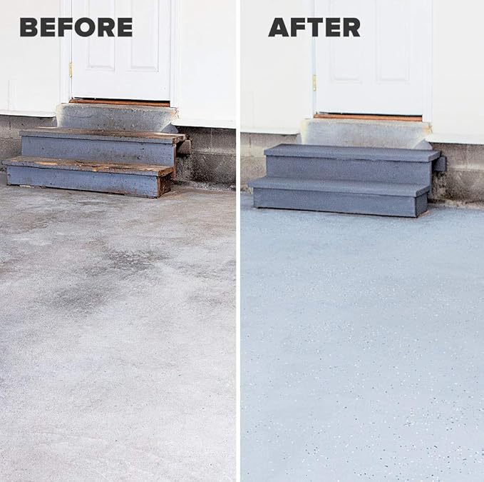 INSL-X Garage Guard Waterbased Epoxy Semi-Gloss Floor Paint, 1 Gallon Kit, Showroom Gray