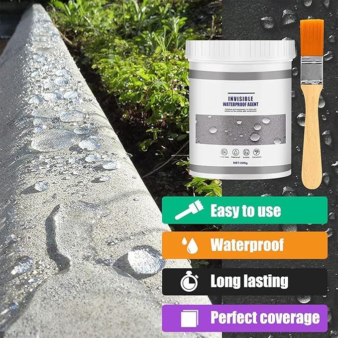 Instarepair Waterproof Anti-Leakage Agent, Waterproof Agent Toilet Anti-Leak Spray Glue Germplasm, Bathroom Waterproof Coating Leak Repair for Wall Roof Roofing (100g)