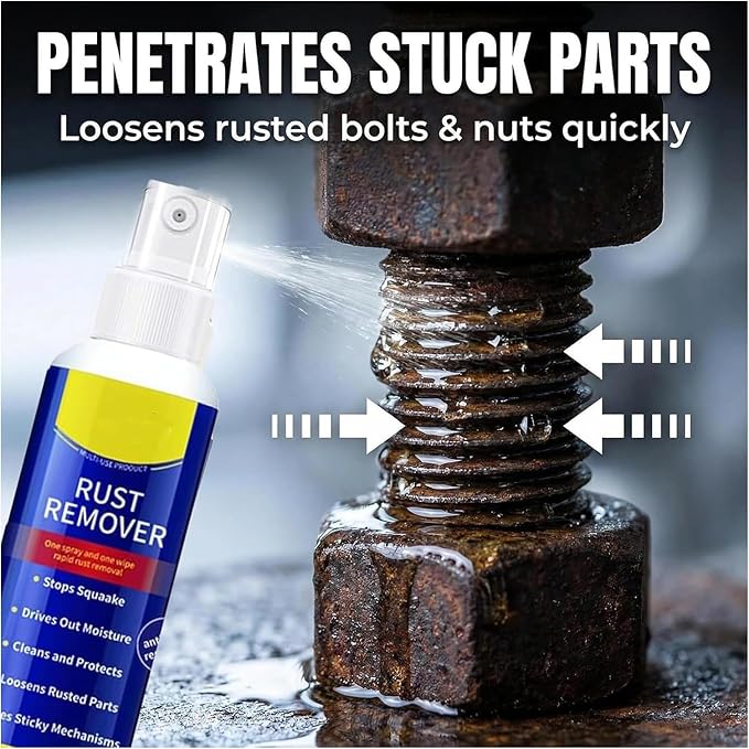 Rust Remover, 2026 Upgrade Rust Remover for Metal, Anti-Rust Lubricant Spray,Multi-Purpose Lubricant Rust Remover Spray For Vehicles, Tools, Chains (3set)