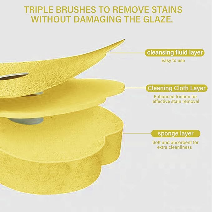 Disposable Toilet Brush, 36 PCS Toilet Brush Replacement Head, Toilet Wand Replacement Heads, Disposable Toilet Cleaning System, Toilet Wand Heads for Bathroom(Yellow)