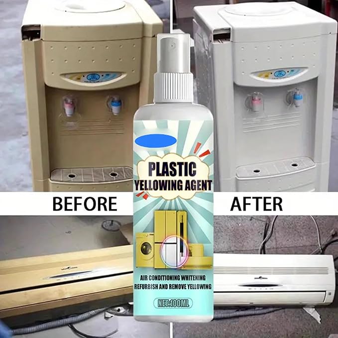 Plastic Yellowing Restorer Kit, Heavy Duty Cleaner for Electronics Appliances Retro Toys, Fast-Acting Formula Restores Discolored White Surfaces, UV Protection Non-Greasy for Kitchen & Bathroom (3pc)