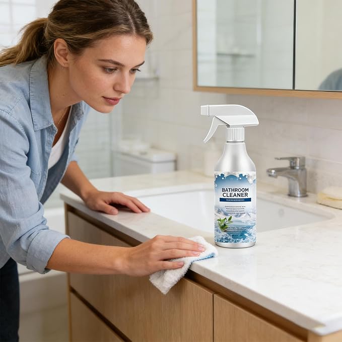 Powerful Foam Cleaner, Hard Water Spray, 1.3x1.3x6.02 Inches Stain Remover with Multipurpose Action, Bathroom Faucet Cleaner, Foaming Cleaners with Easy Spray, Home Tile for Deep Cleaning