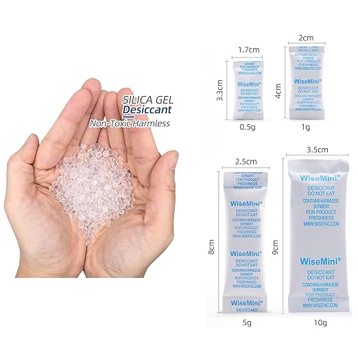 Wisesorb Silica Gel Packets, 0.5 Gram 2800 Silica Packets, Food Grade Dessicant, Dessicant Packs, Silica Gel for Food, Moisture Packets for Food Storage