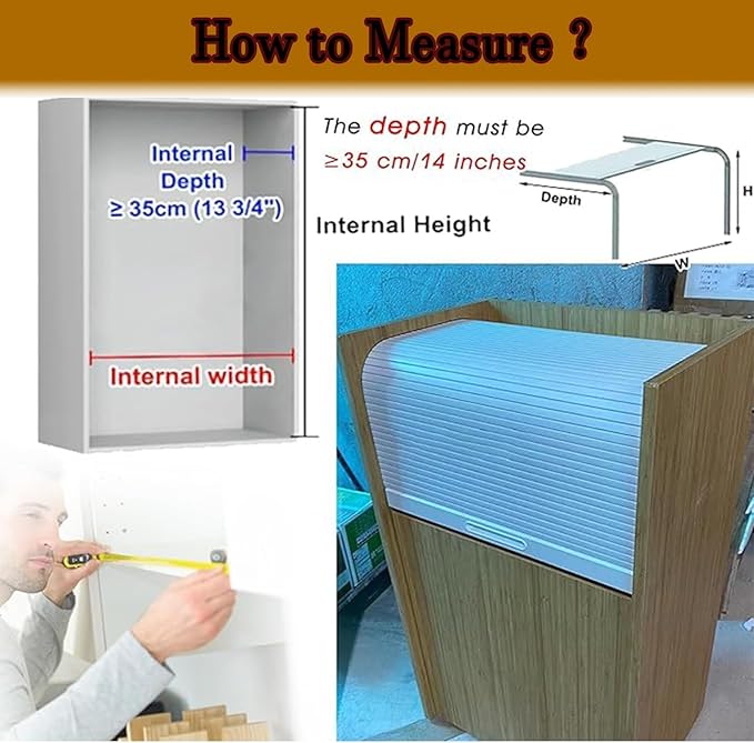 Black ABS Kitchen Cabinet Tambour Door,Wxh_32x34 (81.3x86.4cm) Flexible Roll Up Partition Gate Window, Privacy Roller Door， Retractable Closet Doors with Track for Cupboard Vanity Cabinet
