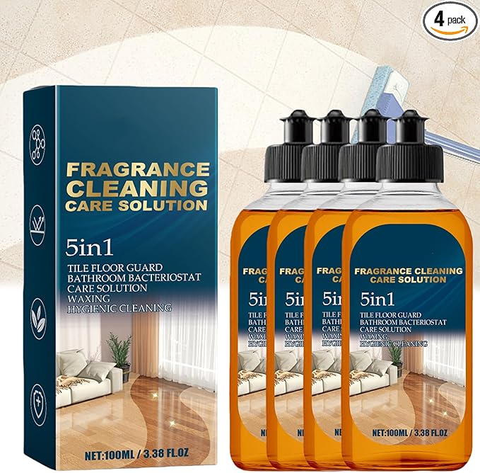 2026 New 5 In 1 Floor Cleaner, Fast-Drying Fragrance Cleaning Care Solution, Multi-Surface Floor Cleaner Stain & Odor Remover Floors Cleaners, Restore Hardwood Floors Shine (4Pcs)