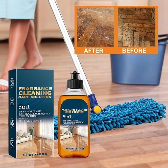 5 in 1 Floor Cleaner, Stain & Odor Remover Floors Cleaners, Power Clean Multi-surface Floor Cleaner for Solid Wood Floor and Ceramic Tiles (1, 100ml/3.52oz)