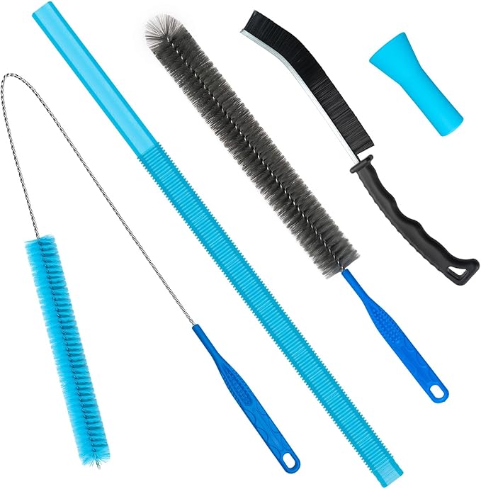 4 Pieces Dryer Vent Cleaner Kit‌ with ‌Lint Brush‌ – Professional ‌Dryer Vent Brush‌, ‌Flexible Cleaning Tools‌ for ‌Lint Trap‌, ‌Appliance Brush‌ & ‌Dryer Filter‌ Grey