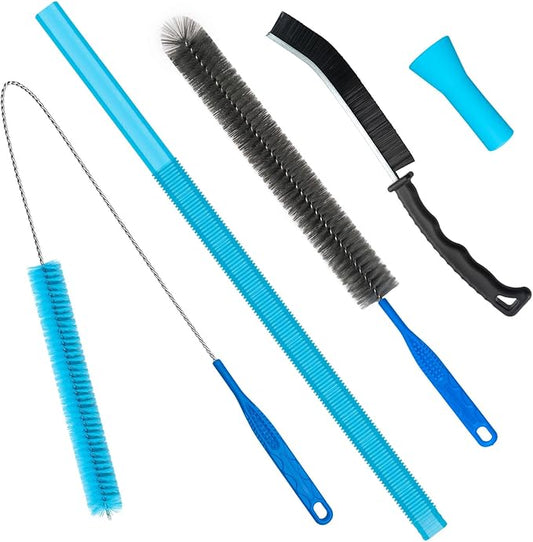 4 Pieces Dryer Vent Cleaner Kit‌ with ‌Lint Brush‌ – Professional ‌Dryer Vent Brush‌, ‌Flexible Cleaning Tools‌ for ‌Lint Trap‌, ‌Appliance Brush‌ & ‌Dryer Filter‌ Grey