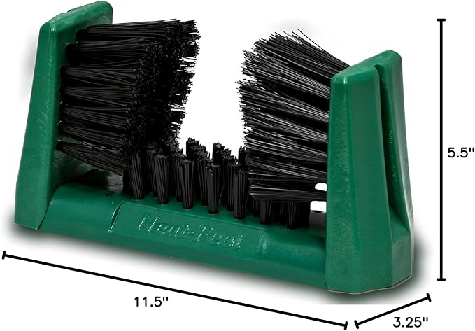 Boot Brush & Boot Scraper | Mountable Shoe Cleaner w/Screws, Injection Molded Plastic Mud Scrubber for Work Boots, Hiking & Outdoor Footwear, Weather-Resistant for Garage, Porch & Entryway