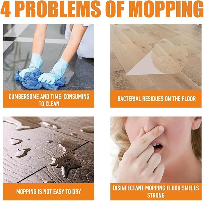 Floor Cleaner Kit, 100 ml Hard Floor Cleaning Solution with Sponge and Cloth, Concentrated Floor Cleaner for Routine Mopping and Spot Cleaning on Sealed Wood and Laminate Floors