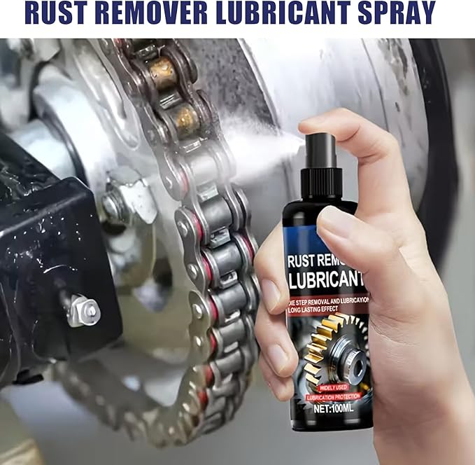 Rust Remover Lubricant Spray, Rust Remover Spray for Metal, Iron Rust Stain Remover for Vehicles, Tools, Chains