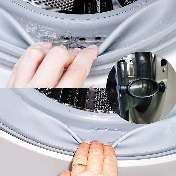 washing machine door prop,prevent holdy moldy Helps your Washer Dry Properly to Prevent Odors (dark grey) (BLACK)