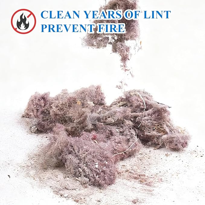 1 Pack Dryer Vent Cleaner Kit - Long Flexible Lint Brush for Dryer Vents, Refrigerator Coils, and Radiators - Household Cleaning Supplies (1, Short Brush)
