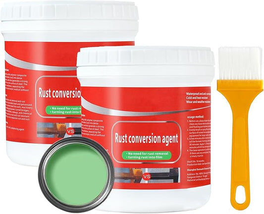 0.08 Gal Rust Remover for Metal, Rust Conversion Paint for Metal (Pack of 2,Green)
