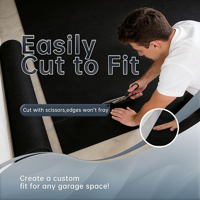 No Seepage Garage Floor Mat (29" x 36"), Trimmable Oil Spill Mat for Under Car, Multi-Purpose Mat Stops Spills, Drips & Stains