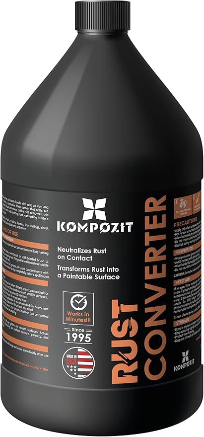 Rust Converter, Professional Plant-Based Metal Surface Prep, Industrial-Grade Corrosion Protection, Ready-to-Use Formula, 1 Gallon