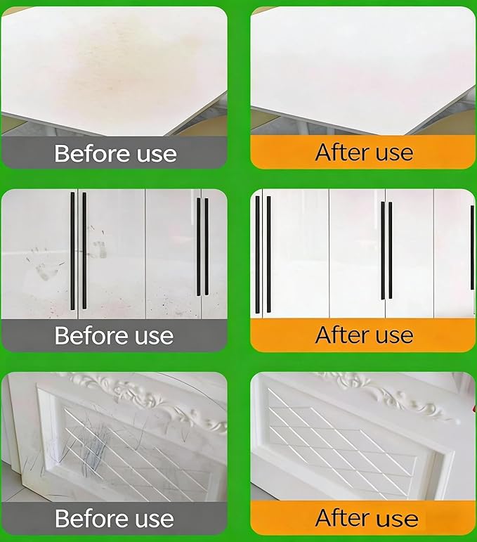 Kitchen Cabinet Cleaner And Degreaser For White Painted Cabinets, Kitchen Cabinet Cleaner For Wood, Degreaser Cleaner Heavy Duty, Remove Tough Grease And Grime, Furniture Polish Restorer (2PC)