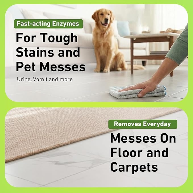 Creative Scents Multipurpose Enzyme Cleaner & Odor Remover | Super Concentrated for Floor, Carpet, Drain | Pet Urine Odor Eliminator | Enzyme Cleaner for Cat Urine & Dog Poop | 1 Gallon - Lemon Breeze