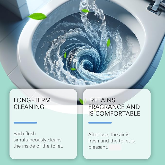 Gel Toilet Bowl Cleaner, Foaming Toilet Cleaner, No Scrub Toilet Bowl Freshener, Bathroom Cleaning Products, Prevent Stains and Limescale, Long-Lasting Fresh Scent, Deep Cleans Pipes (3PCS)