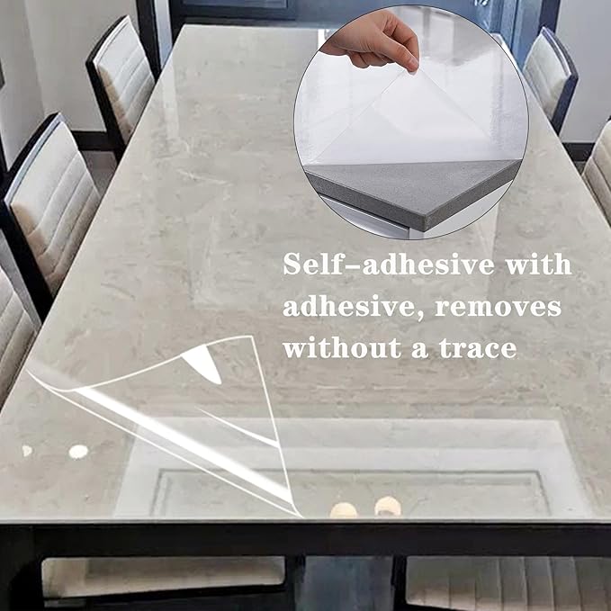 Clear Wall Protector Contact Paper Self Adhesive Oil Proof Waterproof Sticker Kitchen Backsplash Wall Protector Vinyl Film Removable Heat Resistant Transparent Wallpaper for Cupboard Furniture Doors
