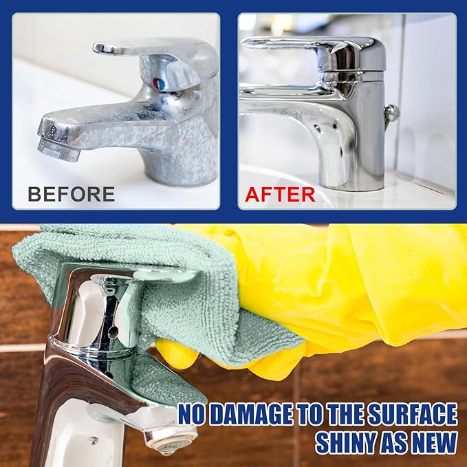 Bathroom Descaler Foam Cleaner Spray, Fast-Acting Powerful Stubborn Stains & Limescale Remover, All-Purpose Bubble Foam Cleaner for Bathroom, Toilet, Shower, Glass, Sink and More (2)