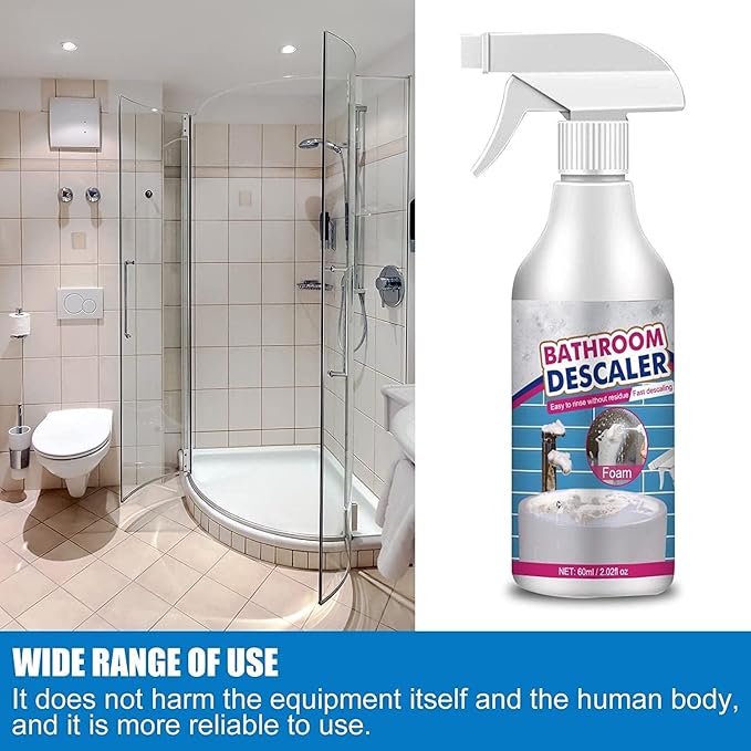 Bathroom Descaler Foam Cleaner, Stubborn Stains Cleaner, Bathroom Descaler Foam Spray, All-Purpose Home Toilet Bath Shower Glass Spray (1, 3PC)