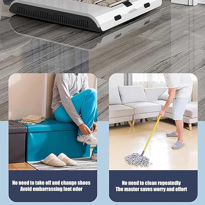 Intelligent Shoe Sole Cleaning Machine, Rechargeable Entrance Shoe Brush with 1000pa Suction and 260RPM/min Speed, 20 Times/S High Frequency Friction, for Laboratory Floor