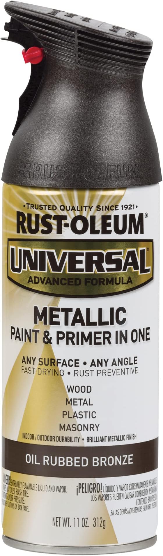 Rust-Oleum 249131-6PK Universal All Surface Metallic Spray Paint, 11 oz, Oil Rubbed Bronze, 6 Pack