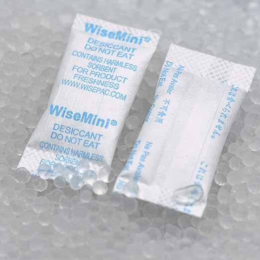 Wisesorb 1 Gram 5000 Packs Silica Gel Packets, Silica Packets, Food Grade Dessicant, Dessicant Packs, Silica Gel for Food Storage, Dehumidifiers Moisture Packets