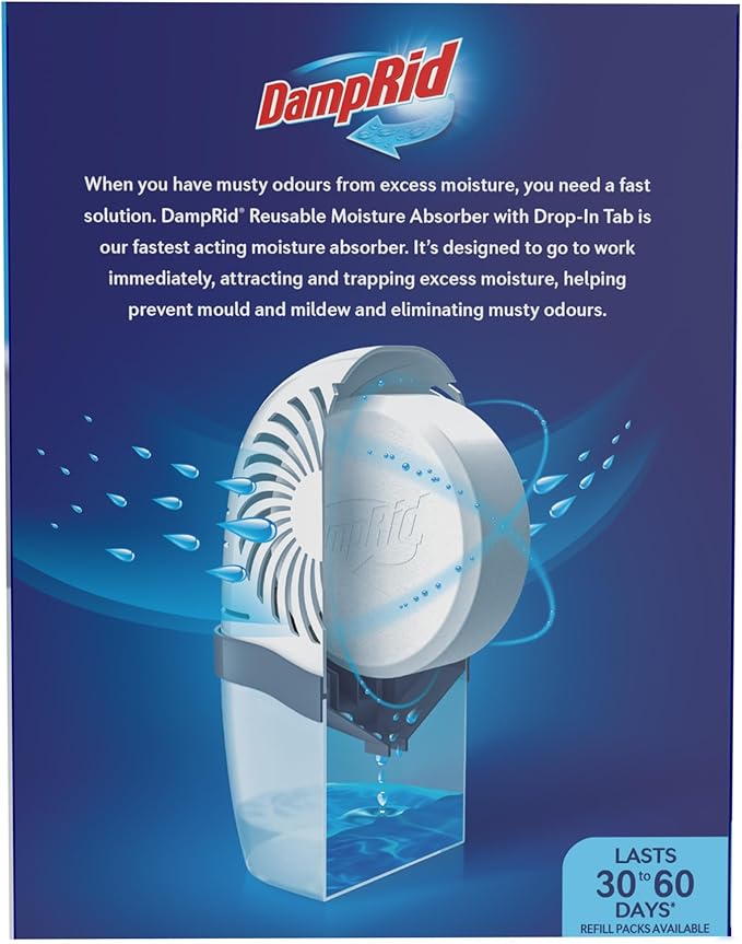 DampRid Fresh Scent Drop-In Tab Moisture Absorber Starter Kit