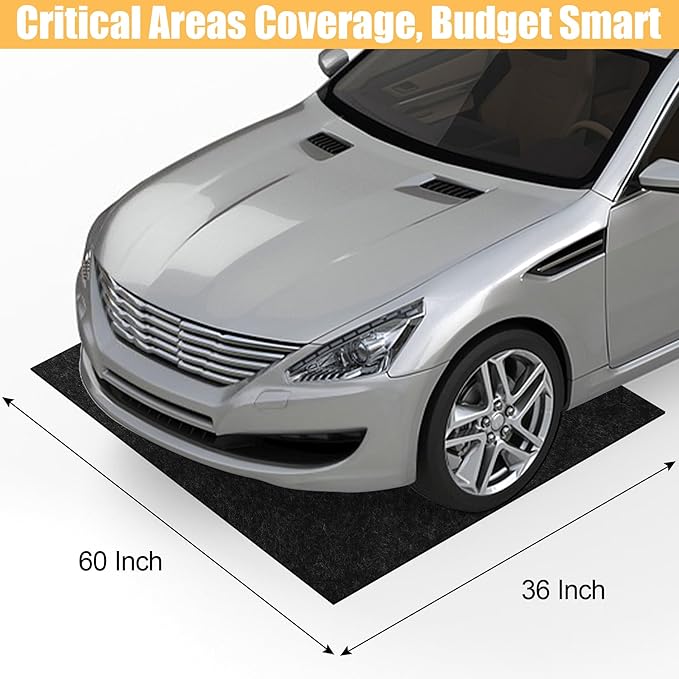 Papillon Oil Spill Mat & Garage Floor Mat | 36" x 60" Oil Change Mat for Under Car - Highly Leak-Proof, Non-Slip, Durable, Washable, Waterproof