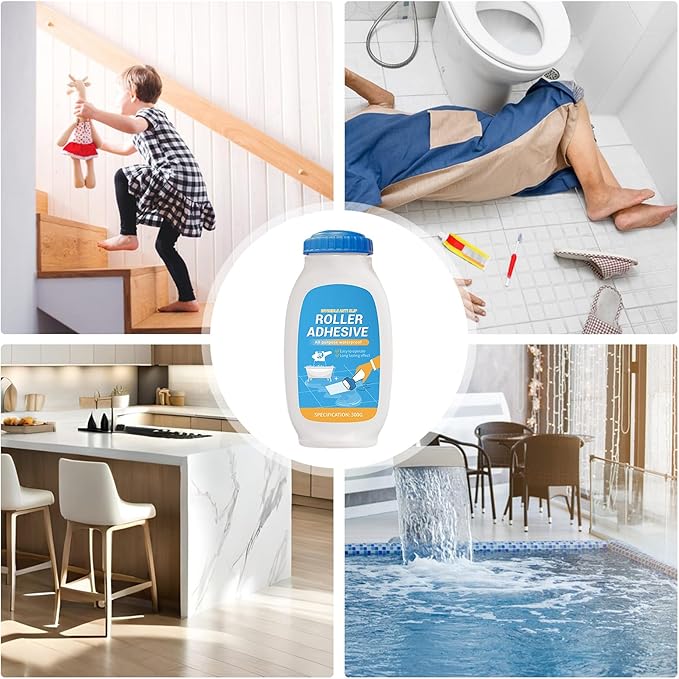 Bathroom Anti Slip Coating – Shower Non Skid Paint, Bathtub Grip Layer | Slip Resistant Clear Protection, Textured Safety Finish Spray, Tile Adhesive with Sealant for Glass, Floors, Wet Areas