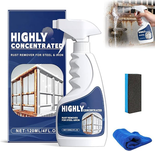 Rust Remover Spray for Metal, Powerful Rust Remover Heavy Duty Metal Cleaner, Multipurpose Rust Stain Remover for Metal,for Automotive Parts, Tools, Stainless Steel, Fast Acting Rust