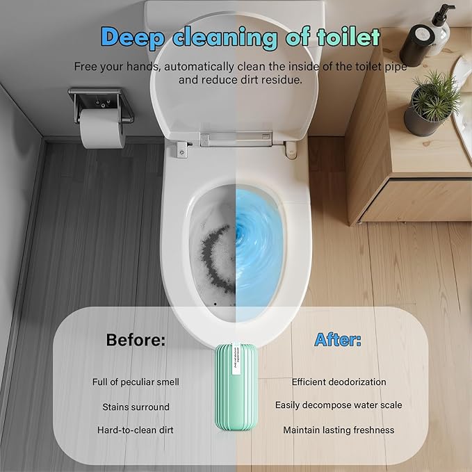 Crazy Clean Toilet Cleaner for bathroom: 4Pcs Toilets Cleaners Pro for Toilet Bowl, Drop-in Tank Cleaning, Eco-Friendly, Powerful Stain & Odor Removal, Safe for All Toilets, Home & Travel