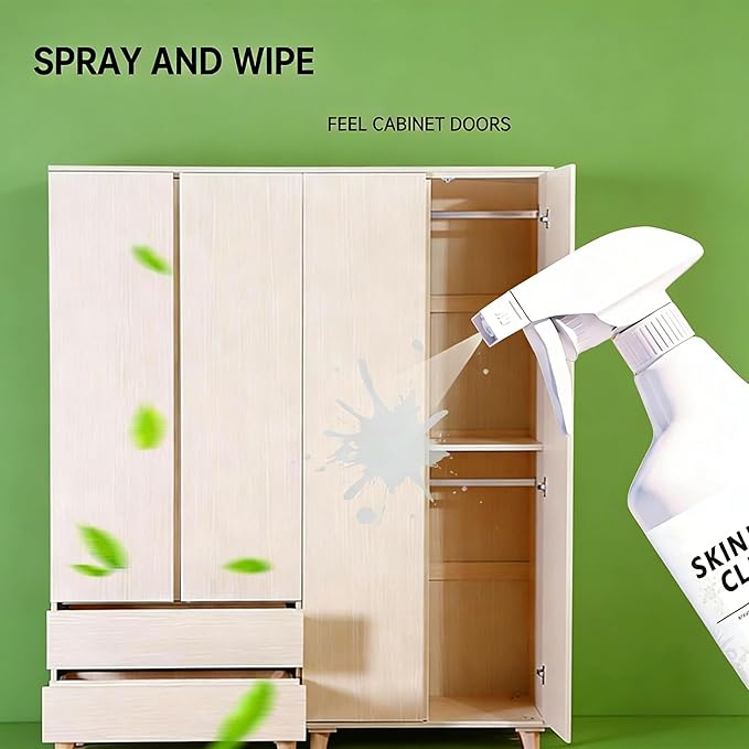 Kitchen Cabinet Cleaner And Degreaser For White Painted Cabinets, Kitchen Cabinet Cleaner For Wood, Degreaser Cleaner Heavy Duty, Remove Tough Grease And Grime, Furniture Polish Restorer (1PC)