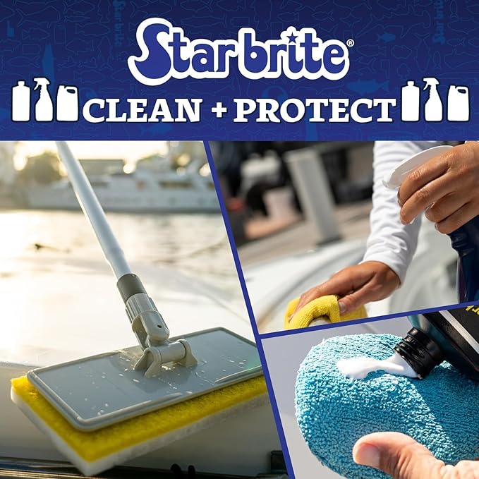STAR BRITE High-Efficiency Oil Absorbent Sheets - Fuel and Grease Spill Cleaner for Shops, Boats, Engine Rooms - Reusable, Water-Resistant, Easy Disposal - Essential for Mechanics Workshops & Marinas