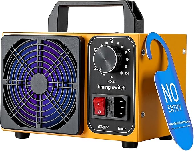 HHGM 148,000mg/h Dual-Fan Ozone Machine Generator High Capacity Ozone Odor Eliminator Odor Removal Air Purifier Ionizer & Deodorizer for Car, Home, Smoke, Pets, Industrial, Basement, Commercial