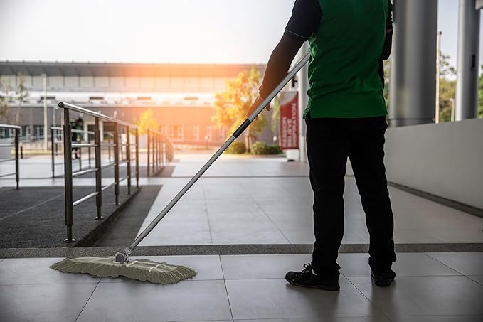 Ultimate Dust Mop Kit: Industrial-Grade Performance, Heavy-Duty Frame, Telescopic Handle - White 60 Inch