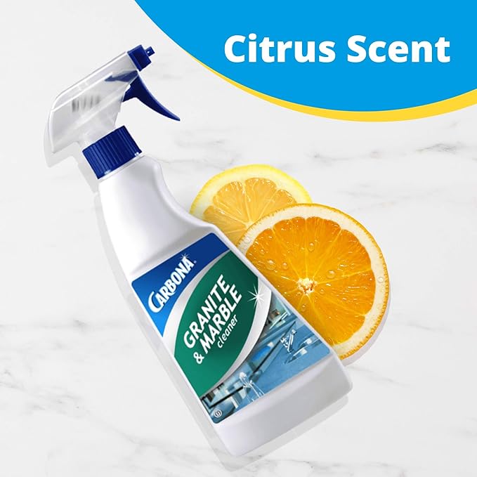Carbona Granite & Marble Cleaner | Non-Abrasive Formula | Safe on Limestone & Corian | 16.8 Fl Oz, 3 Pack