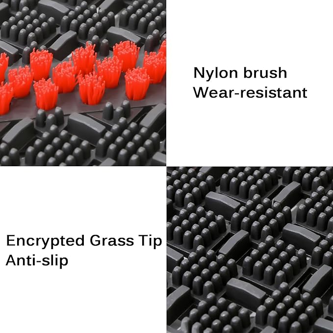 Interlocking Floor Tiles, Garage Flooring Tiles, Shoe Cleaner Mats for Entryway, Non-Slip Outdoor Shower Mat with Drainage Holes for Slippery Areas (Color : A, Size : 90x150cm)