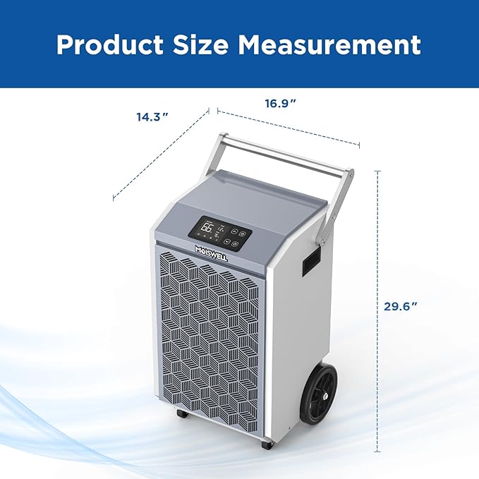 200 Pints Commercial Dehumidifier with Pump and Drain Hose for Basements, Heavy Duty Commercial Grade Dehumidifiers for Large Spaces, Warehouse, Industry Water Damage Unit, Auto Defrost