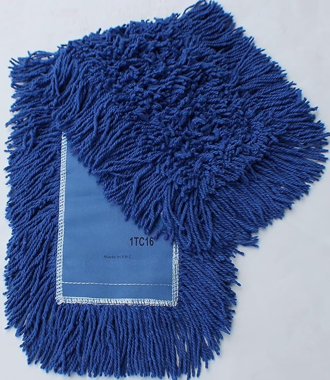 Ultimate Dust Mop Kit: Industrial-Grade Performance, Heavy-Duty Frame, Telescopic Handle - Blue 60 Inch
