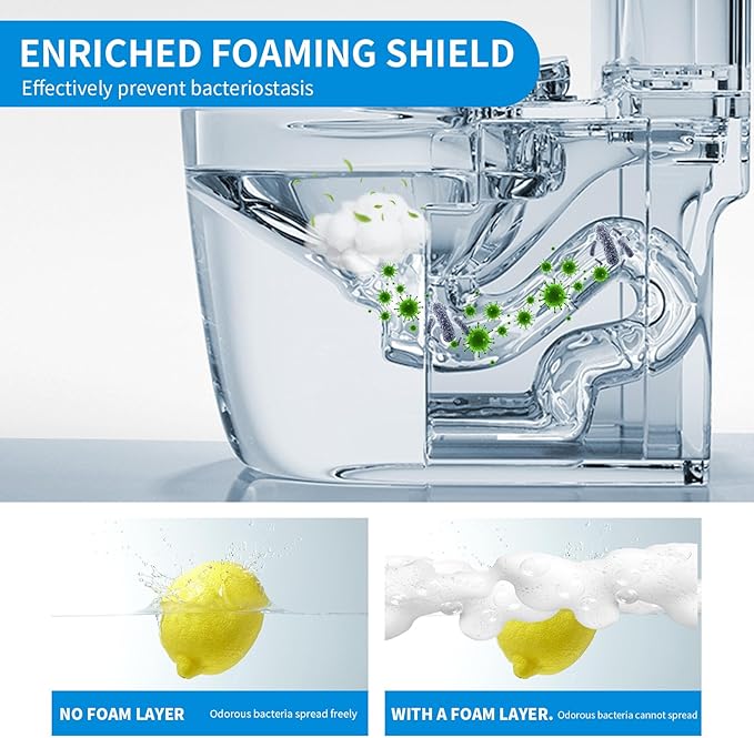 MAMADOU Foam Shield Smart Toilet Special Foaming Agent Splash Toilet Bowl Cleaner Deodorizing Stain-Resistant Cleaning Liquid For Fresh Bathroom 100ml 4Pack