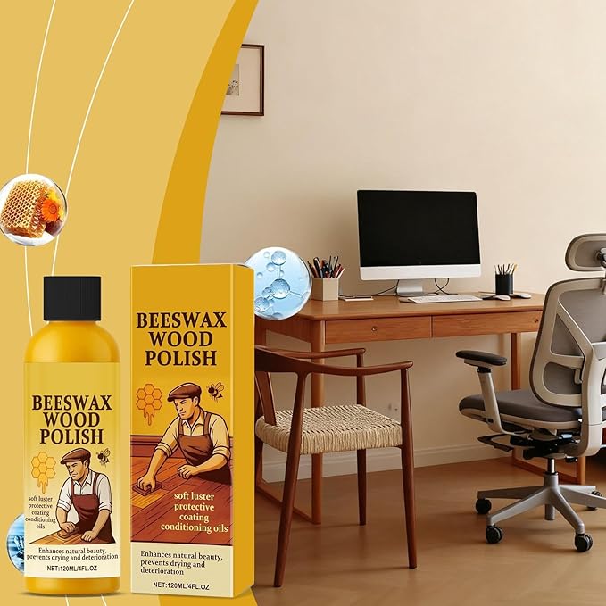 Wood Furniture Polish - Scratch Repair Dust Remover | Cleaner For Bedroom, Living Room Dining Room Apartment, Entryway, Cabinet, Table, Shelf, Desk, And Chairs